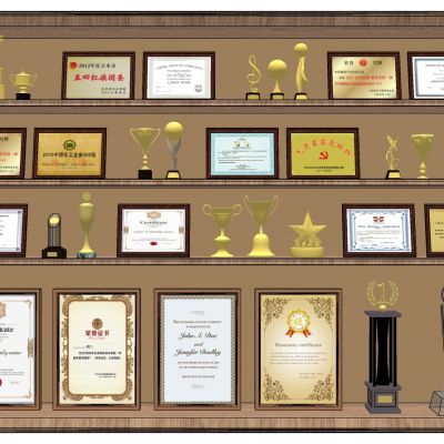 奖杯奖状荣誉证书奖牌