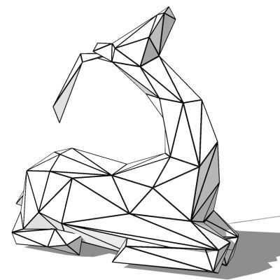 鹿麋鹿动物雕塑抽象雕塑