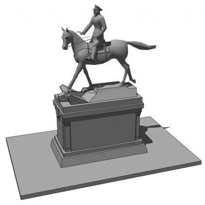 骏马军马人物雕塑雕像