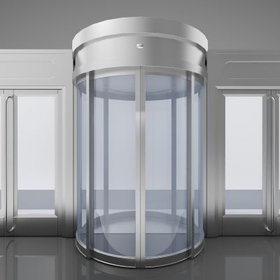 现代风格旋转门