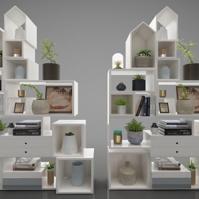 现代风格书架