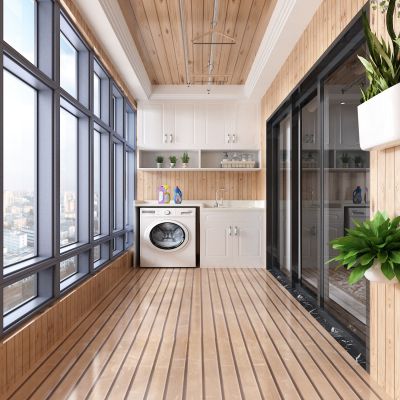 现代阳台 洗衣机