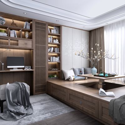 艾巴优-2020VIP学员投稿作品-现代榻榻米书房