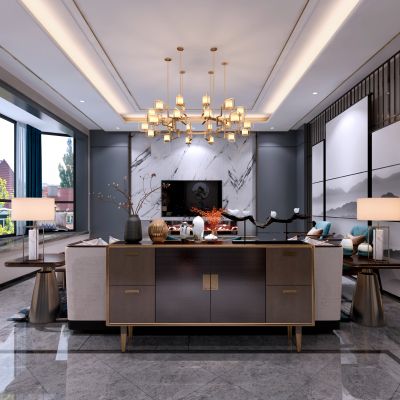 艾巴优-2020VIP学员投稿作品-新中式客厅