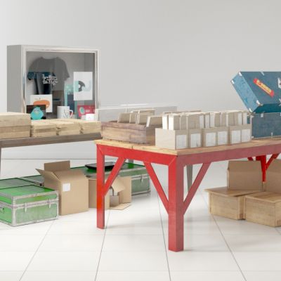 商场餐厅室内场景