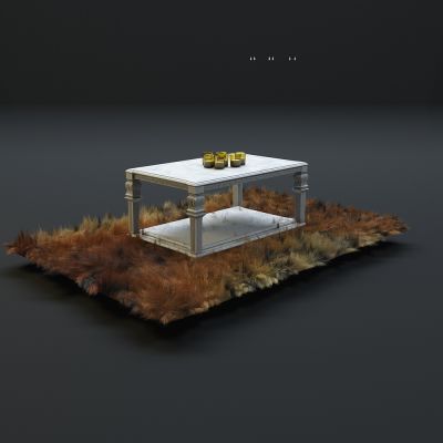 高品质地毯桌椅茶几等毛皮质感家具