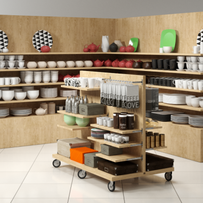 商场餐厅室内场景