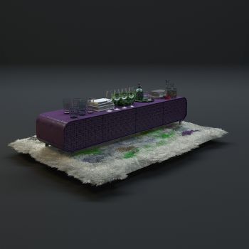 高品质地毯桌椅茶几等毛皮质感家具