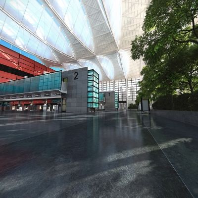 大型步行街室内场景