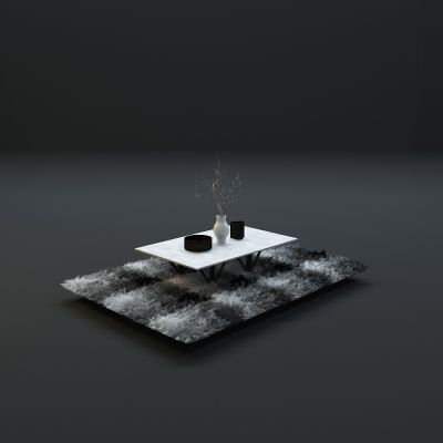 高品质地毯桌椅茶几等毛皮质感家具