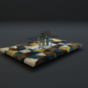 高品质地毯桌椅茶几等毛皮质感家具