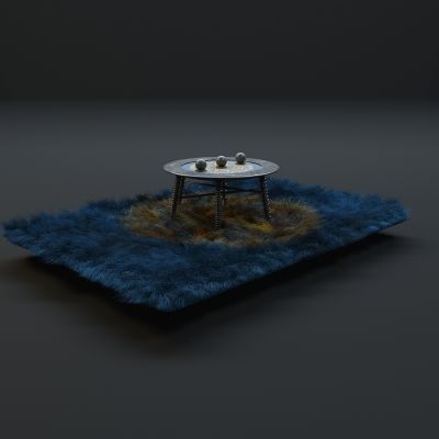 高品质地毯桌椅茶几等毛皮质感家具