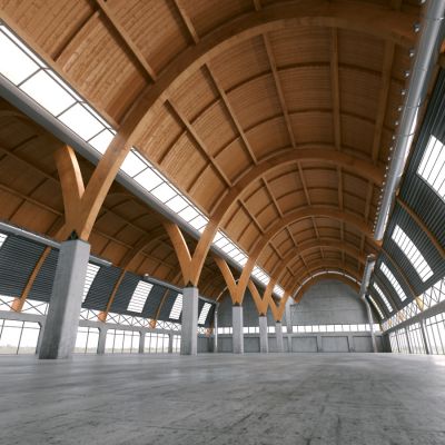 实木室内大厅场景