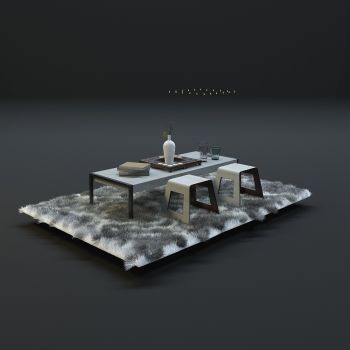 高品质地毯桌椅茶几等毛皮质感家具