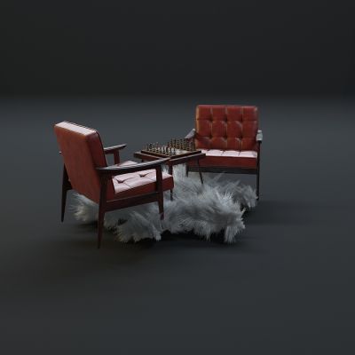 高品质地毯桌椅茶几等毛皮质感家具