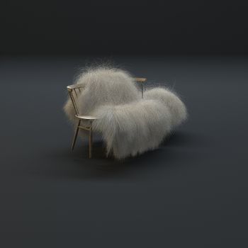 高品质地毯桌椅茶几等毛皮质感家具3D模型