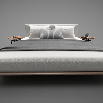 现代风格双人床