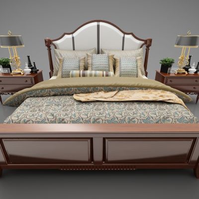 简约欧式风格双人床