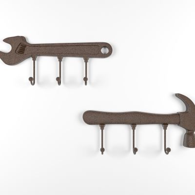 工业风扳手锤子挂钩墙饰