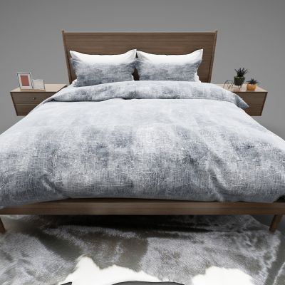 现代风格双人床