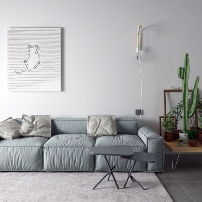 现代布艺沙发 三人沙发