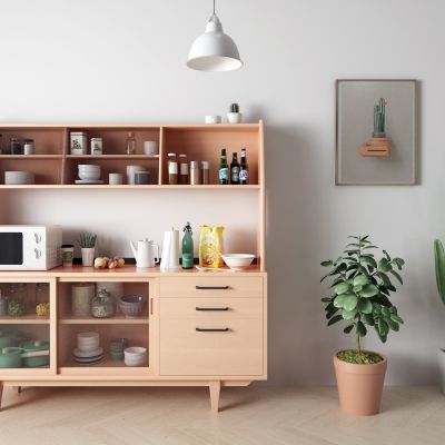 北欧餐边柜 盆栽