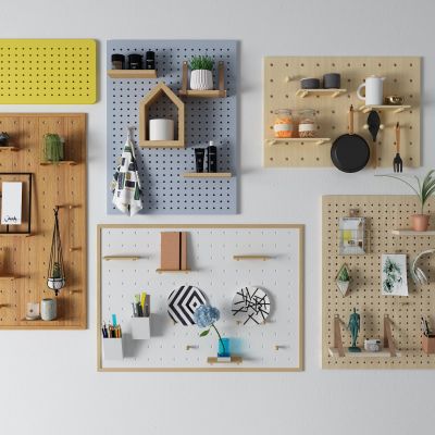 北欧洞洞板 置物架
