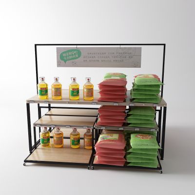 现代粮油货架 米袋