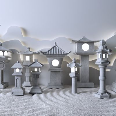 新中式户外灯 石灯