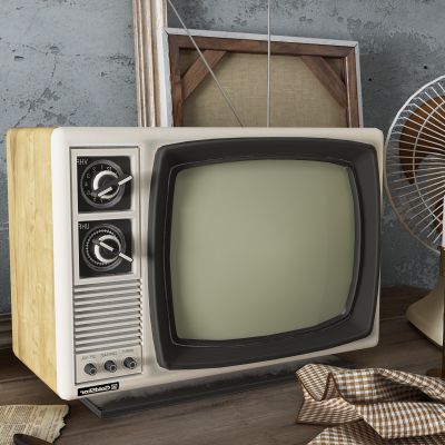 中式电视柜 电风扇