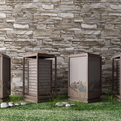 新中式户外灯 草地