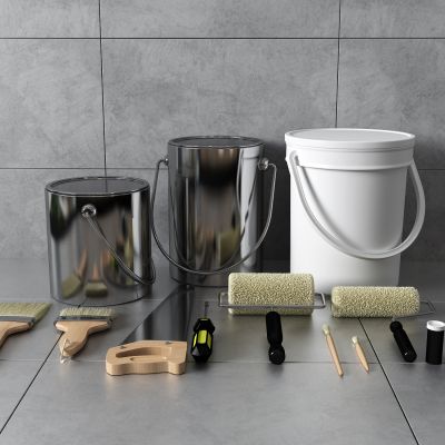 现代油漆桶 毛刷