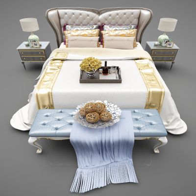 现代风格双人床