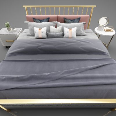 现代风格双人床