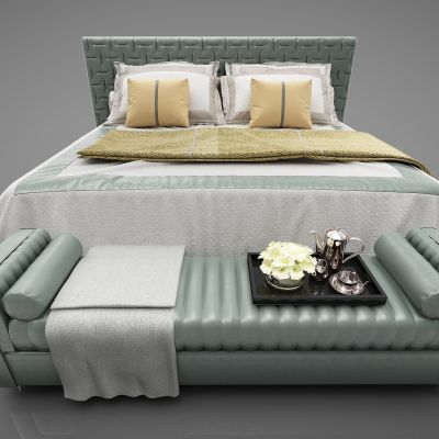 现代风格双人床