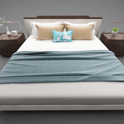 现代风格双人床