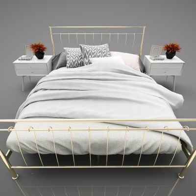 现代风格双人床