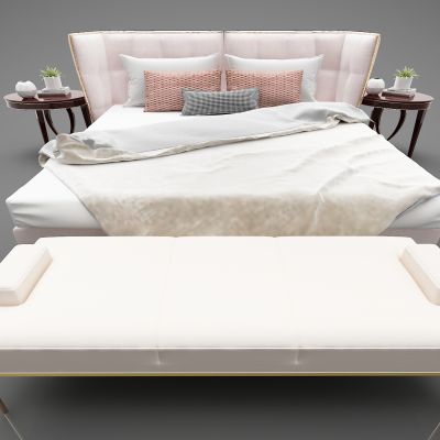 现代风格双人床