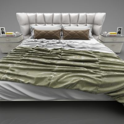 现代风格双人床