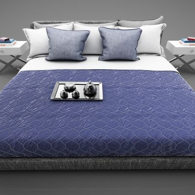 现代风格双人床