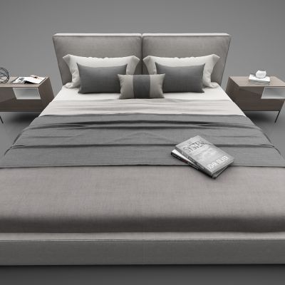 现代风格双人床