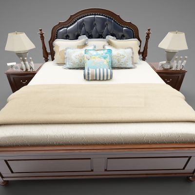 现代风格双人床