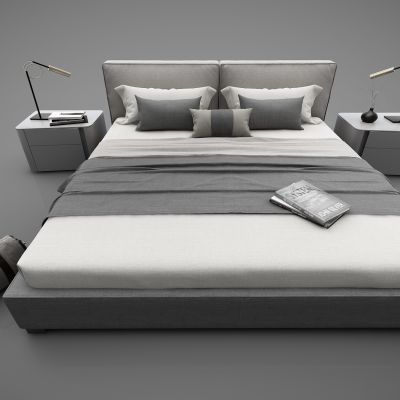 现代风格双人床