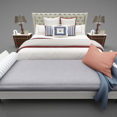 现代风格双人床