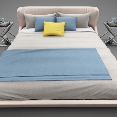 现代风格双人床