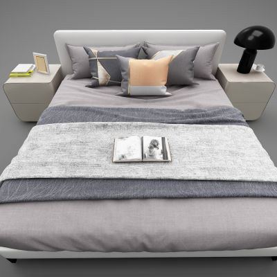 现代风格双人床