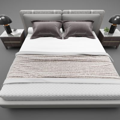 现代风格双人床