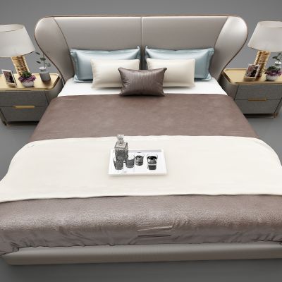 现代风格双人床