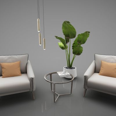 现代风格沙发3D模型