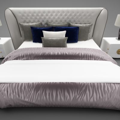 现代风格双人床